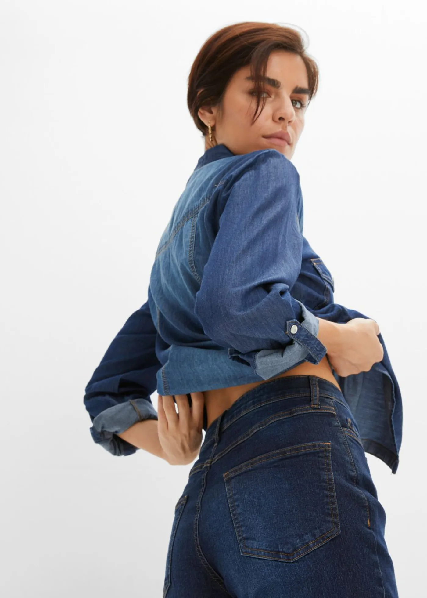 bonprix bonprix Vaqueros>Vaqueros de pernera ancha, high waist denim intenso