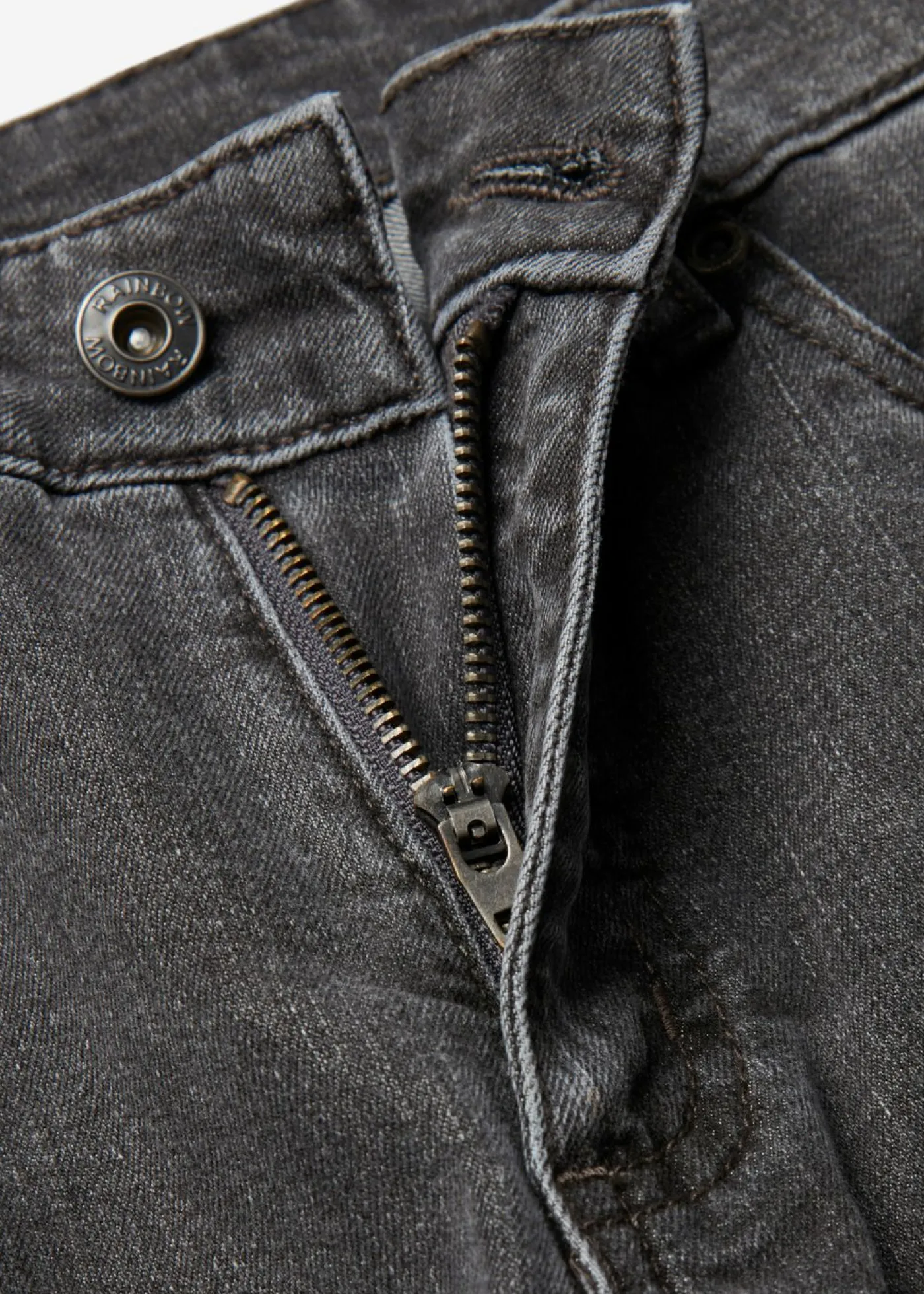 bonprix bonprix Vaqueros>Vaqueros de pernera ancha, mid waist, elástico denim gris