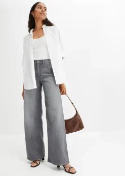 Mujer bonprix bonprix Vaqueros de pernera ancha, high waist