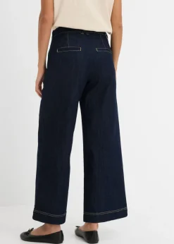 Mujer bonprix bonprix Vaqueros de pernera ancha, high waist, cintura cómoda