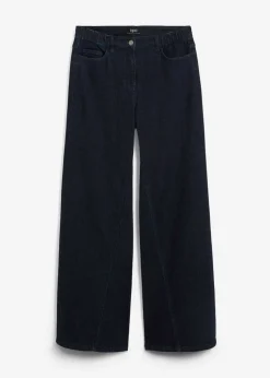 bonprix bonprix Tallas Pequeñas|Vaqueros>Vaqueros de pernera ancha, high waist, cintura cómoda denim intenso