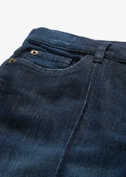 bonprix bonprix Ropa 9 A 16 Años·Jeans>Vaqueros de pernera ancha, mid waist denim oscuro