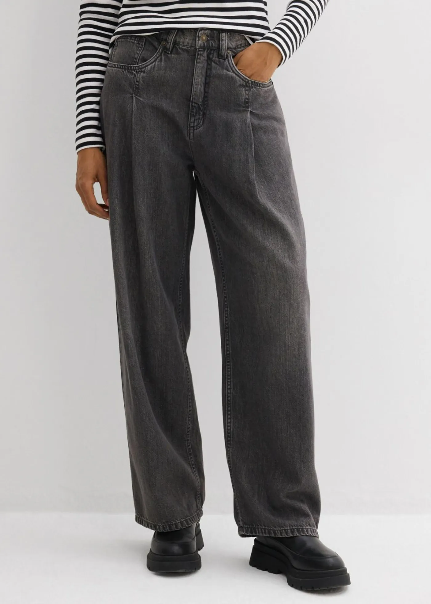 Mujer bonprix bonprix Vaqueros de pernera ancha, high waist