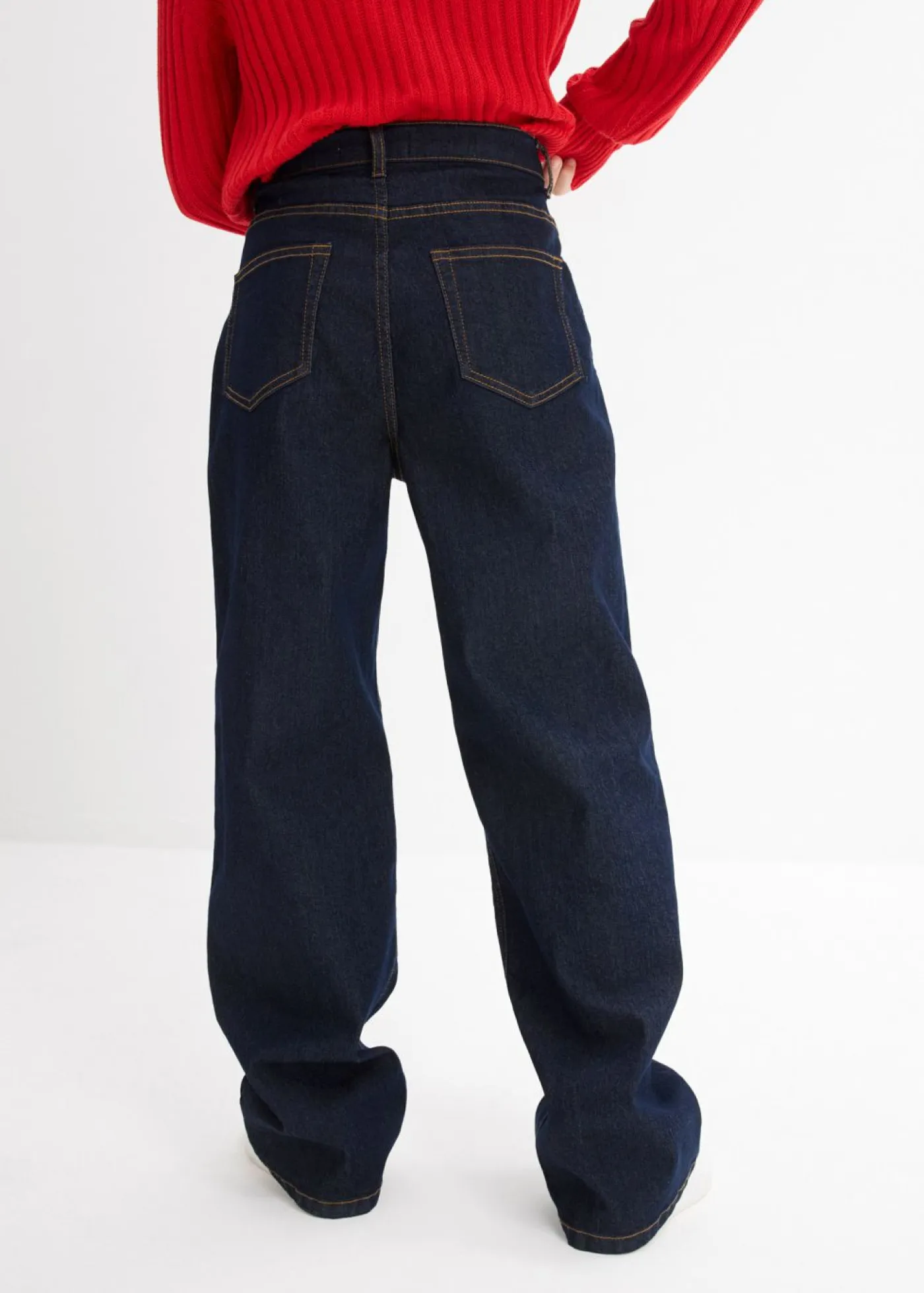 bonprix bonprix Ropa 9 A 16 Años·Jeans>Vaqueros de pernera ancha, mid waist denim intenso