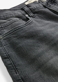 bonprix bonprix Vaqueros|Tallas Pequeñas>Vaqueros de pernera ancha, high waist Denim negro desgastado