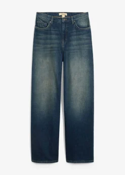 bonprix bonprix Vaqueros>Vaqueros de pernera ancha, high waist Azul oscuro denim