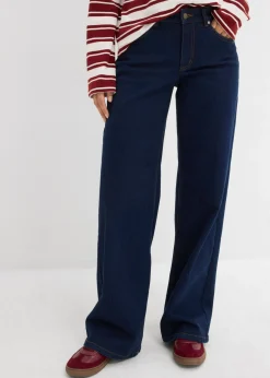 Mujer bonprix bonprix Vaqueros de pernera ancha, mid waist, de algodón orgánico
