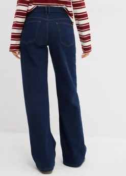Mujer bonprix bonprix Vaqueros de pernera ancha, mid waist, de algodón orgánico