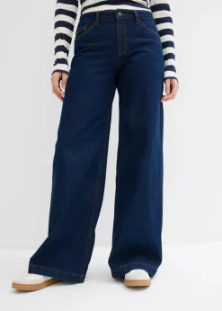 Mujer bonprix bonprix Vaqueros de pernera ancha, mid waist, largo completo