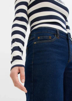 Mujer bonprix bonprix Vaqueros de pernera ancha, mid waist, largo completo