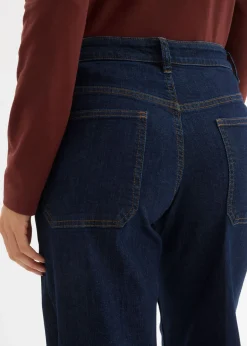 Mujer bonprix bonprix Vaqueros de talle medio de algodón orgánico con perneras anchas