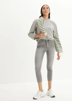 Mujer bonprix bonprix Vaqueros elásticos cómodos con largo capri y corte pitillo