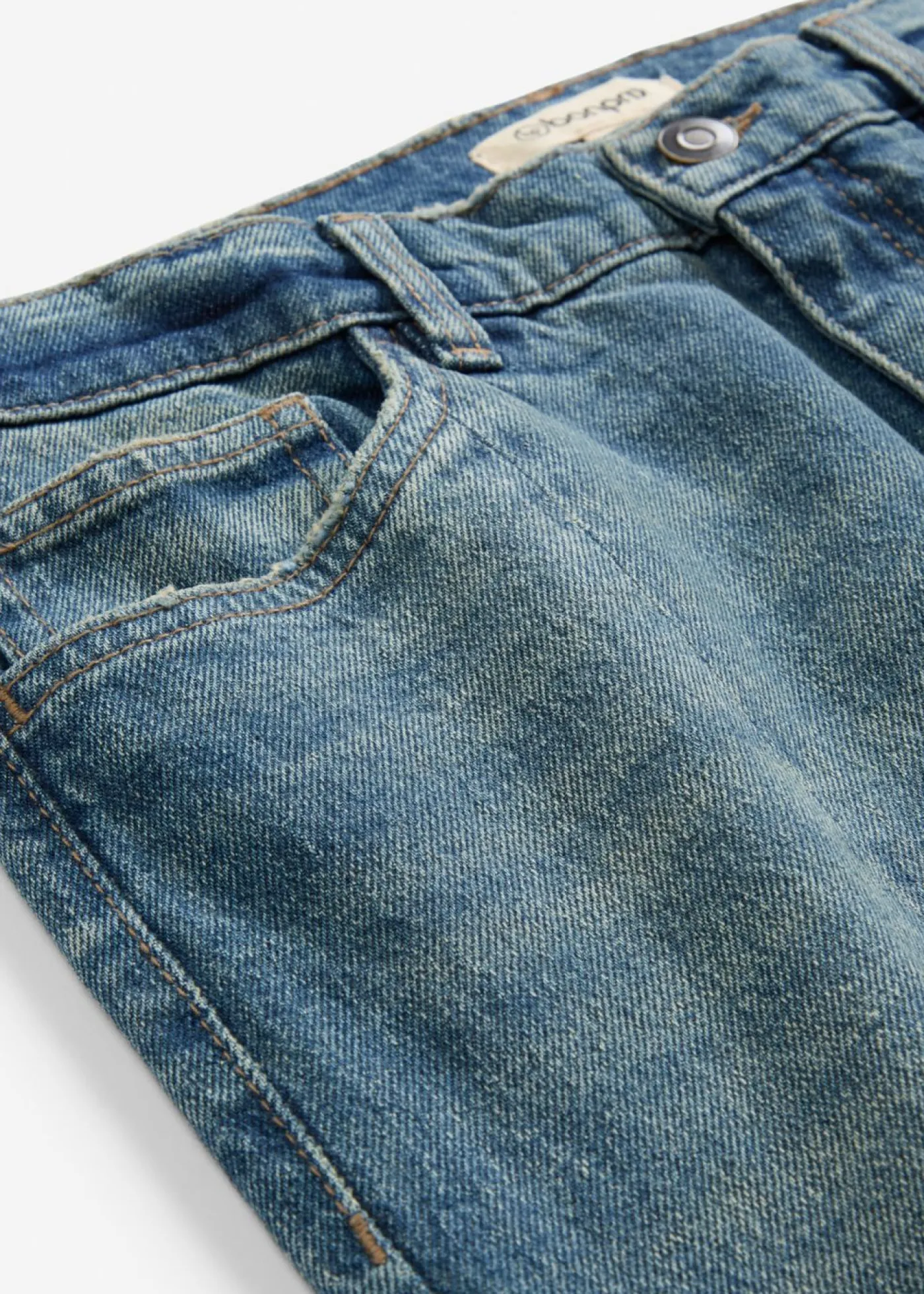 bonprix bonprix Vaqueros>Vaqueros elásticos con corte holgado, talle alto y diseño recto azul claro denim usado