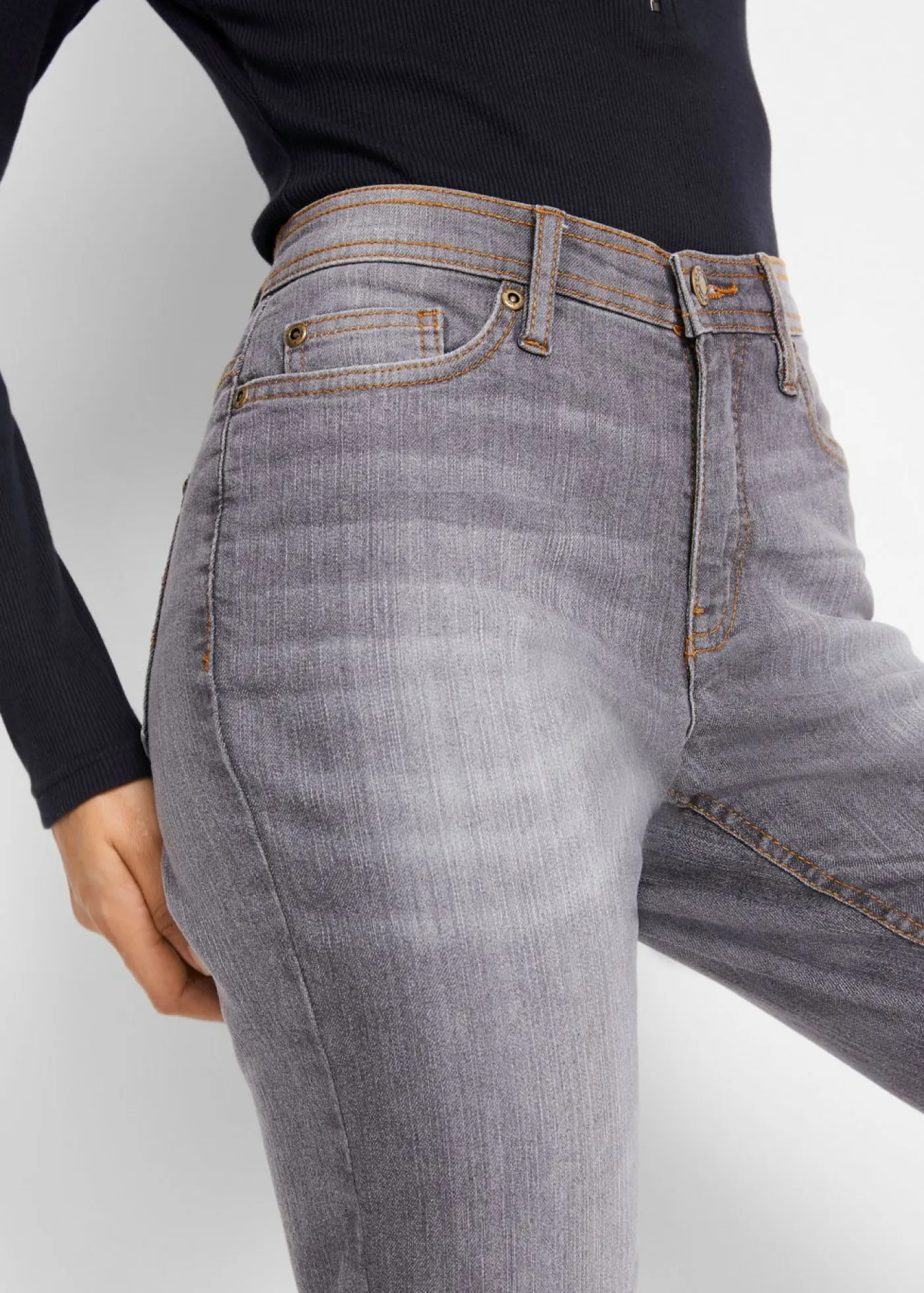 Mujer bonprix bonprix Vaqueros elásticos con corte mom y talle medio