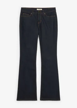 bonprix bonprix Vaqueros|Tallas Pequeñas>Vaqueros elásticos con corte bootcut y talle medio Denim azul almirante sin lavar