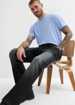 Hombre bonprix bonprix Vaqueros elásticos con corte clásico, cinturilla elástica y diseño bootcut