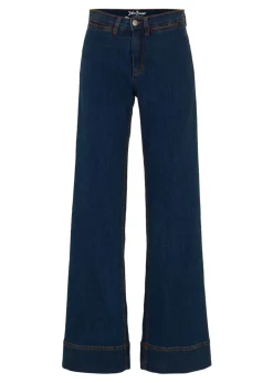 Mujer bonprix bonprix Vaqueros elásticos con pernera ancha y talle medio