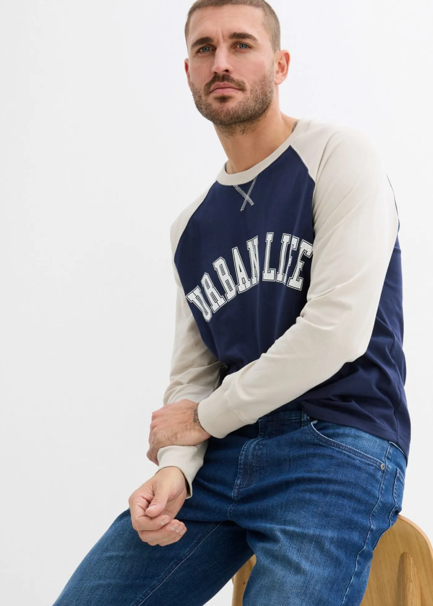 bonprix bonprix Vaqueros>Vaqueros elásticos de algodón orgánico con corte recto e informal Denim