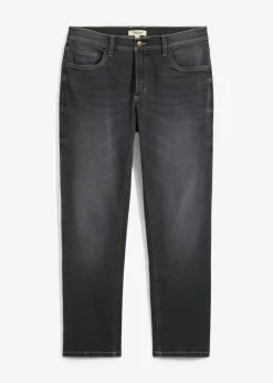 bonprix bonprix Vaqueros>Vaqueros elásticos de corte regular y recto Negro denim