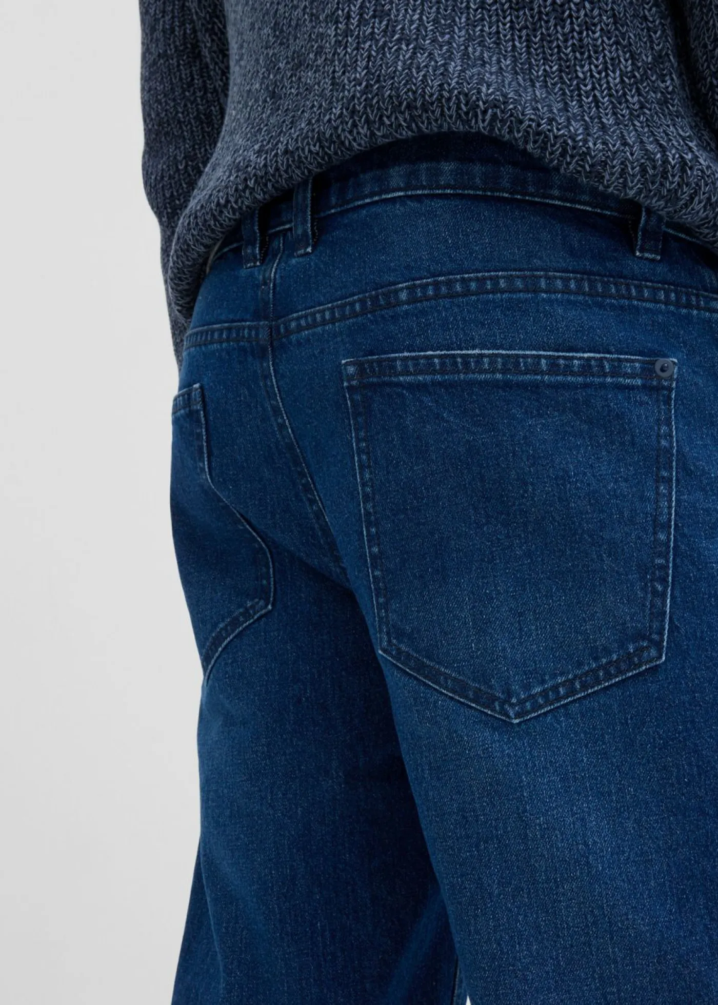 bonprix bonprix Vaqueros>Vaqueros elásticos de corte holgado y recto Azul oscuro denim