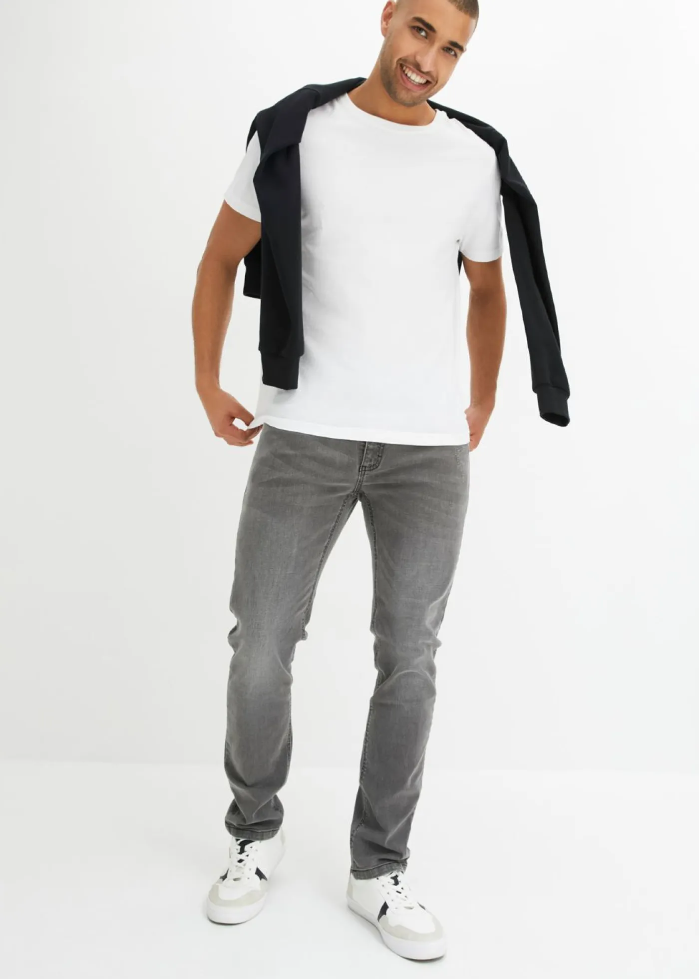 Hombre bonprix bonprix Vaqueros elásticos de corte slim y recto