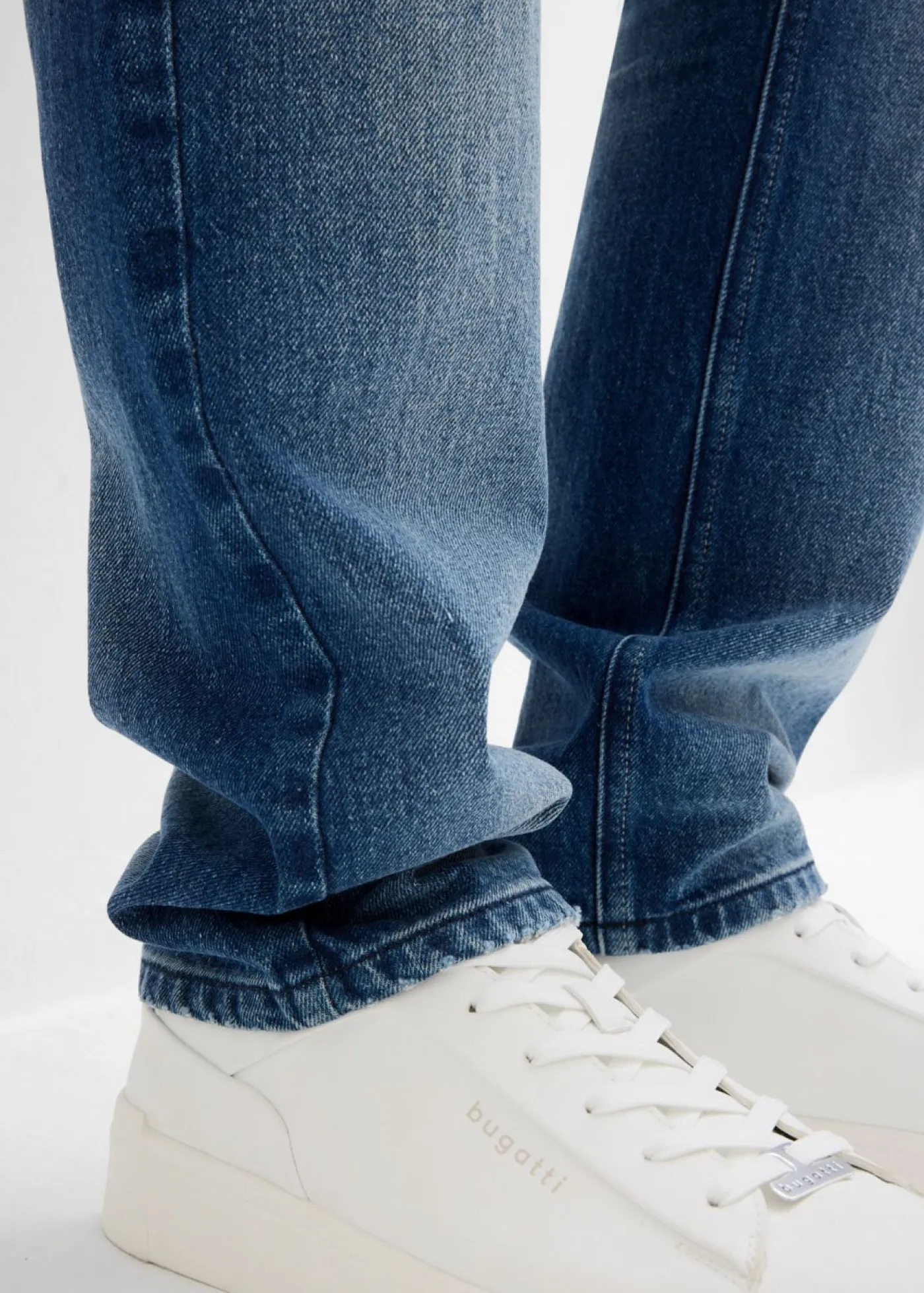 bonprix bonprix Vaqueros>Vaqueros elásticos de corte regular y recto Azul piedra usado