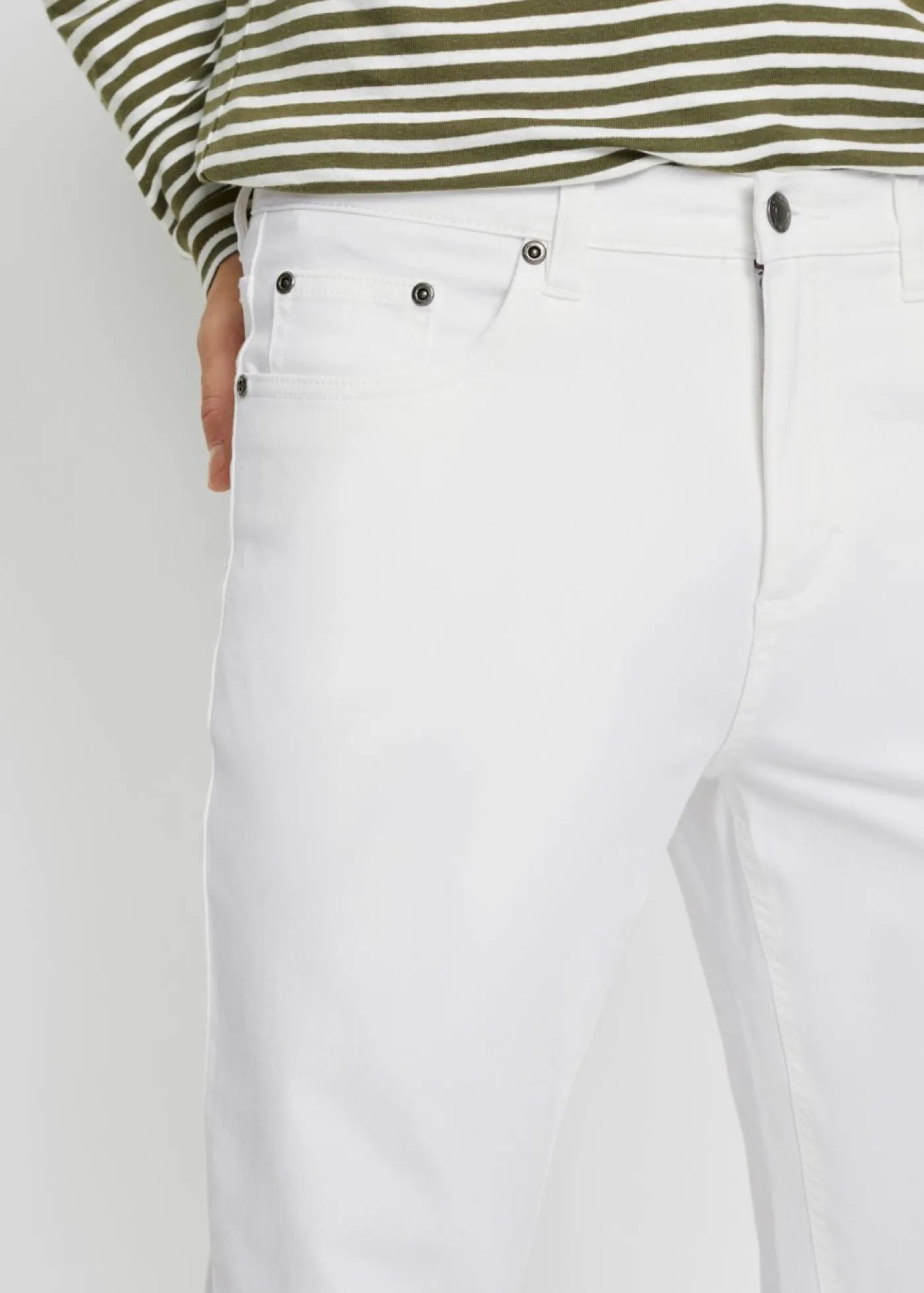 bonprix bonprix Vaqueros|Novedades>Vaqueros elásticos de corte clásico y tapered Blanco