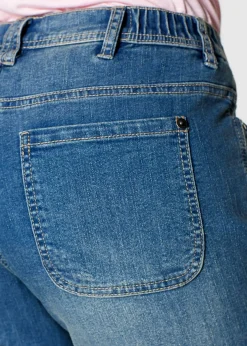 Mujer bonprix bonprix Vaqueros elásticos de talle medio y corte cargo