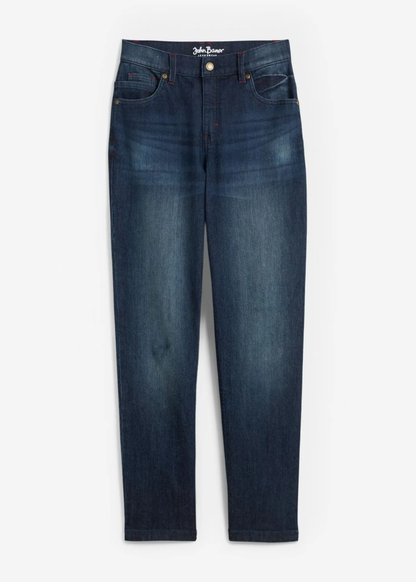 bonprix bonprix Ropa 9 A 16 Años·Jeans>Vaqueros elásticos loose fit, con cintura ajustable, straight denim oscuro