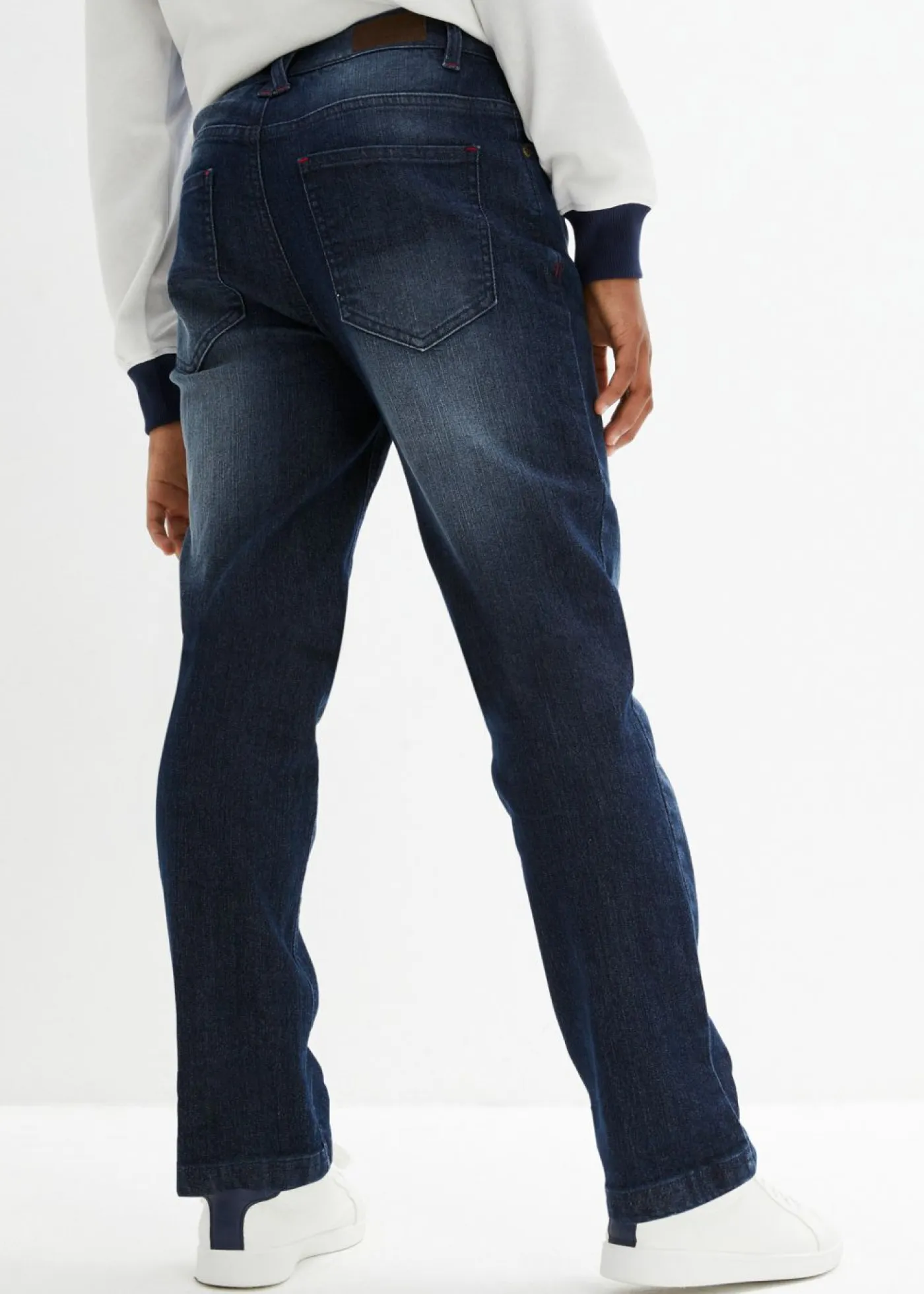 bonprix bonprix Ropa 9 A 16 Años·Jeans>Vaqueros elásticos loose fit, con cintura ajustable, straight denim oscuro