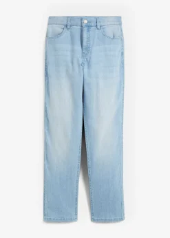 bonprix bonprix Ropa 9 A 16 Años·Jeans>Vaqueros elásticos loose fit, con cintura ajustable, straight Denim claro