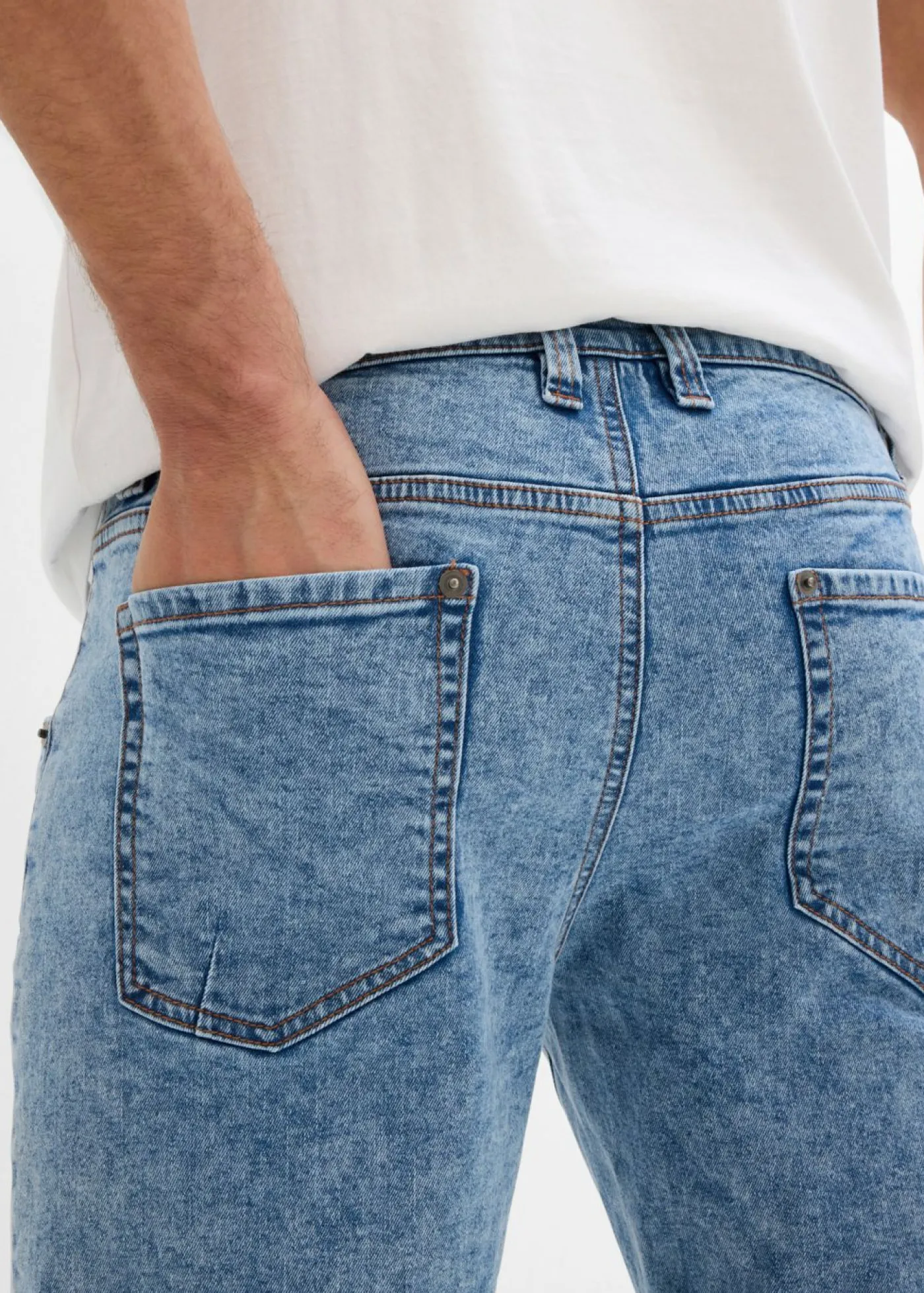 bonprix bonprix Vaqueros>Vaqueros elásticos, regular, de largo 3/4, straight Denim claro