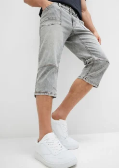 Hombre bonprix bonprix Vaqueros elásticos, regular, de largo 3/4, straight