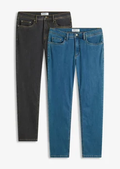 Hombre bonprix bonprix Vaqueros elásticos, regular fit, straight (2 unidades)