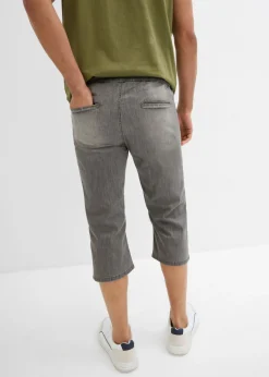 Hombre bonprix bonprix Vaqueros elásticos sin cierre, ligeros, regular fit, sin cierre y largo 3/4, straight (2 unidades)