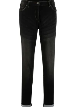 bonprix bonprix Vaqueros>Vaqueros elásticos tipo boyfriend, mid waist Negro denim