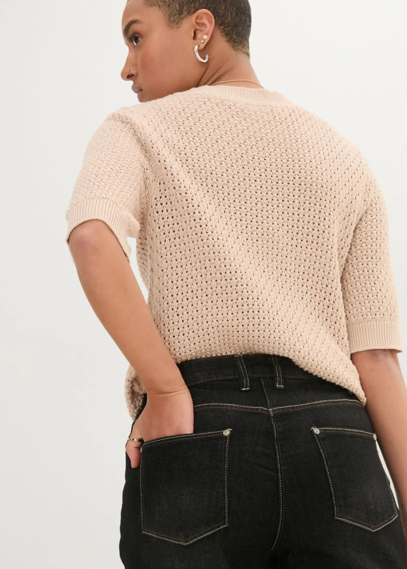 bonprix bonprix Vaqueros>Vaqueros elásticos tipo boyfriend, mid waist Negro denim