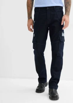 bonprix bonprix Vaqueros>Vaqueros elásticos tipo cargo con corte recto, diseño informal y cinturilla cómoda denim oscuro