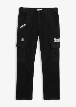 Hombre bonprix bonprix Vaqueros elásticos tipo cargo con corte recto, diseño informal y cinturilla cómoda