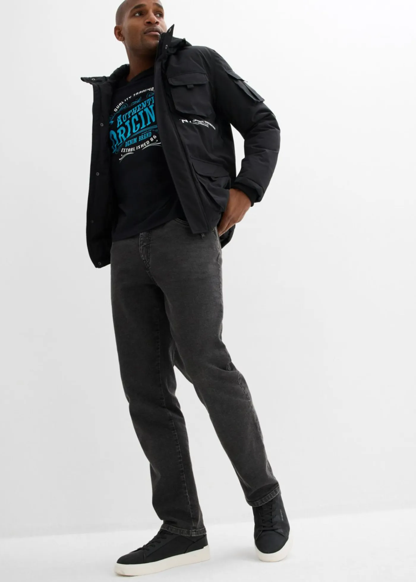 Hombre bonprix bonprix Vaqueros elásticos y corte clásico, straight