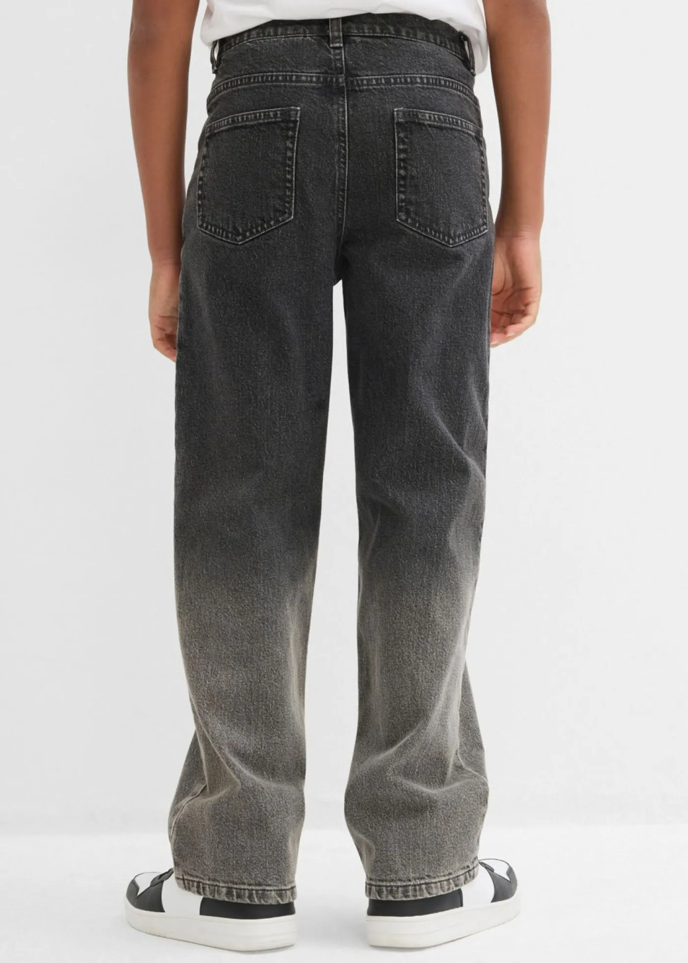 bonprix bonprix Ropa 9 A 16 Años·Jeans>Vaqueros holgados con degradado cromático y corte recto Denim gris oscuro