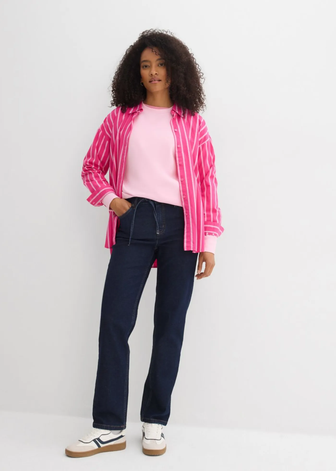 Mujer bonprix bonprix Vaqueros holgados con talle medio y corte recto