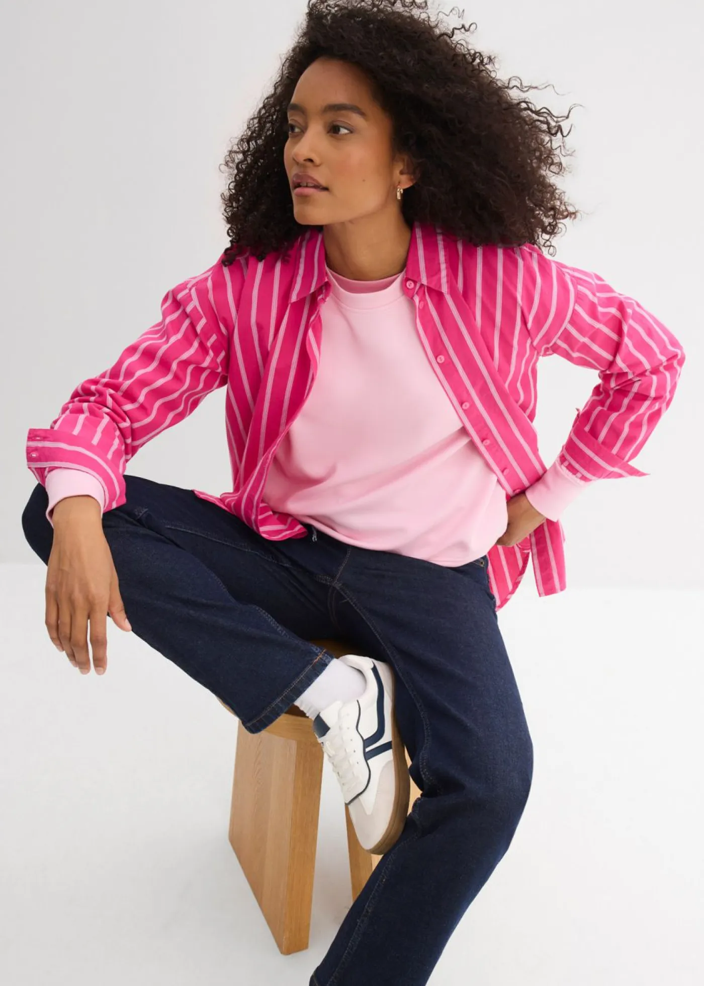 Mujer bonprix bonprix Vaqueros holgados con talle medio y corte recto