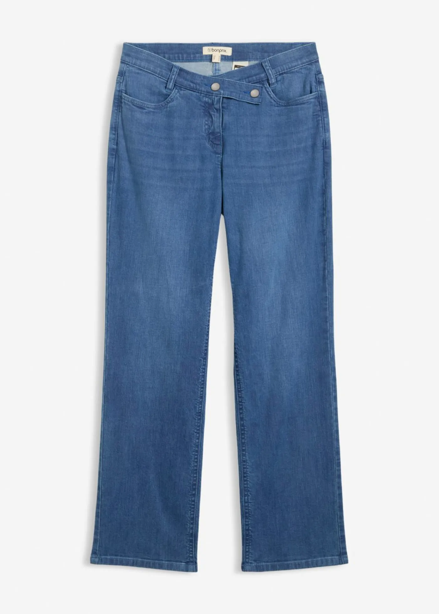 Mujer bonprix bonprix Vaqueros holgados de algodón orgánico con talle medio y corte recto