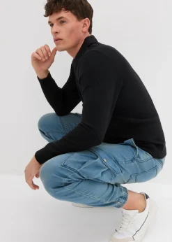 Hombre bonprix bonprix Vaqueros informales con corte regular, forma recta y cinturilla elástica