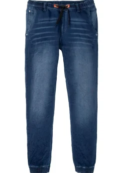 bonprix bonprix Vaqueros>Vaqueros informales con corte regular, forma recta y cinturilla elástica Azul piedra