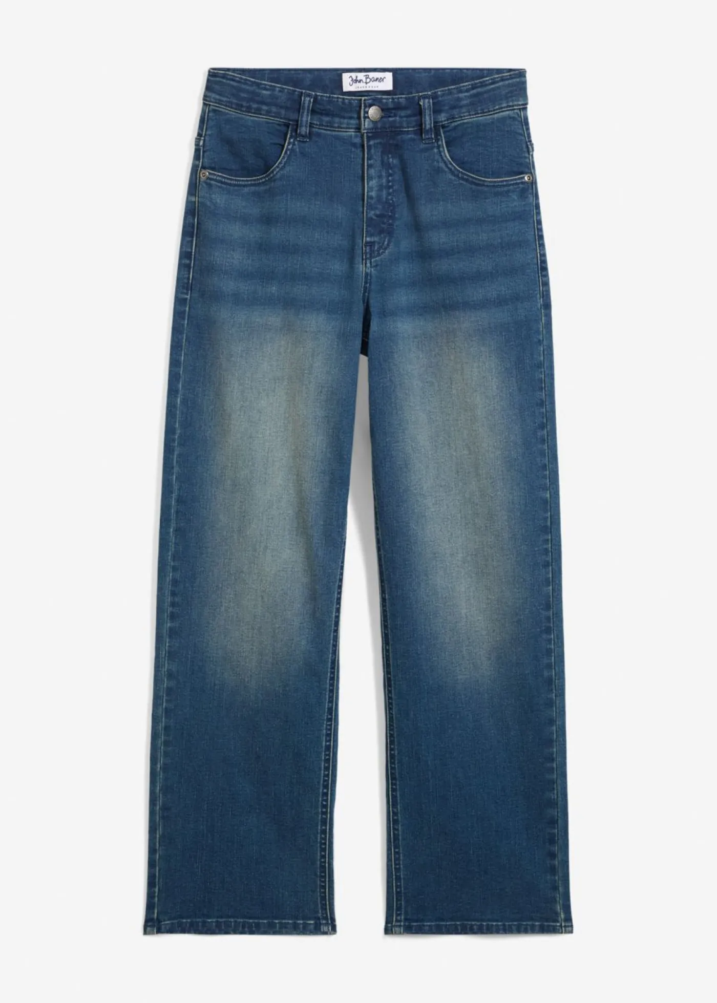 Niños bonprix bonprix Vaqueros loose fit, con cintura ajustable, straight