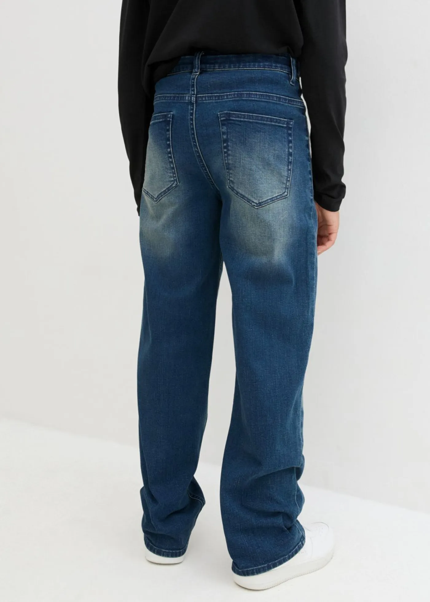 Niños bonprix bonprix Vaqueros loose fit, con cintura ajustable, straight