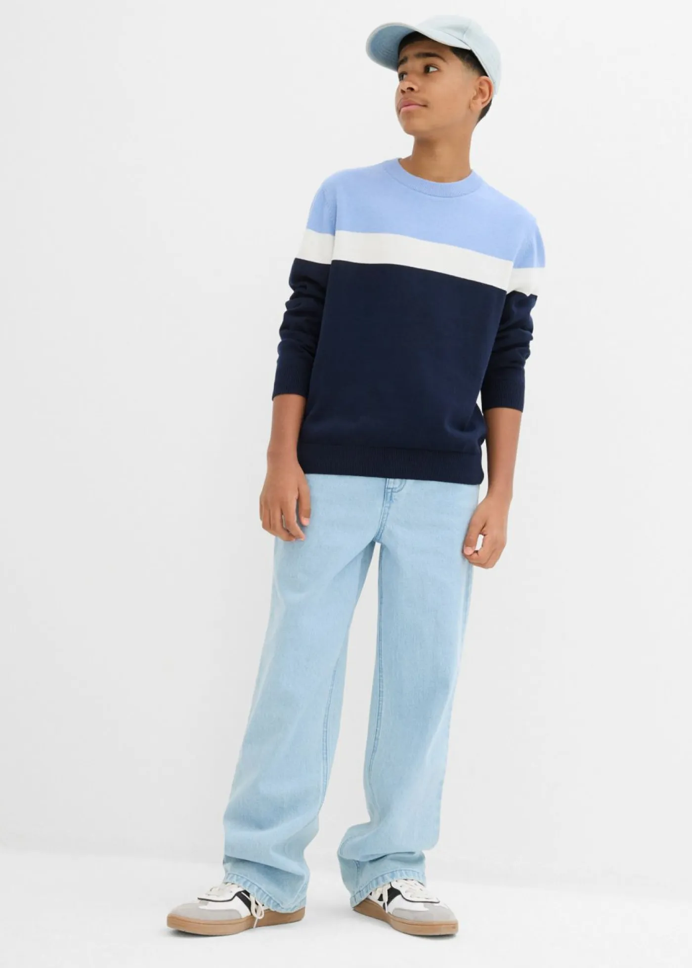 Niños bonprix bonprix Vaqueros loose fit, sin cierre, con cintura cómoda, straight