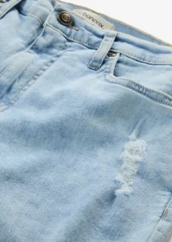 bonprix bonprix Vaqueros>Vaqueros mom, high waist, con efecto roto Azul usado